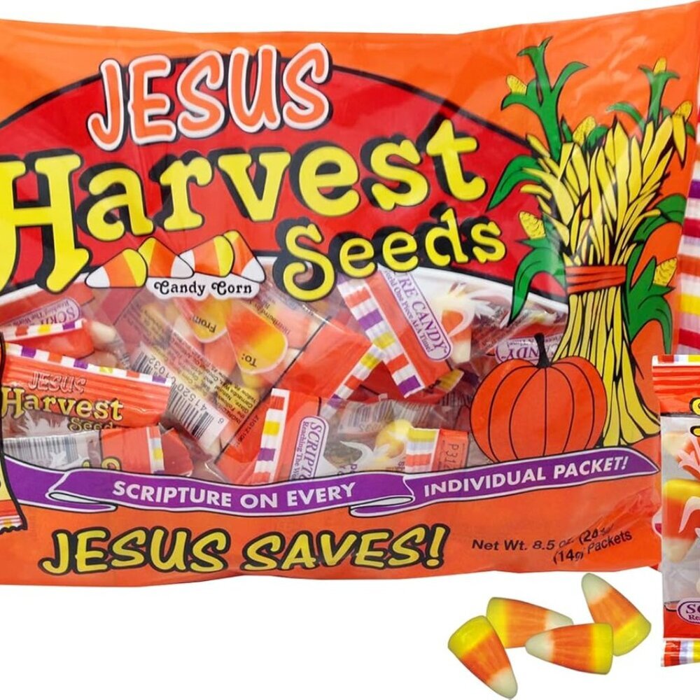 Jesus Harvest Orange, Yellow & White Candy Corn Promise Seeds, 15 Count - Picture 1 of 4